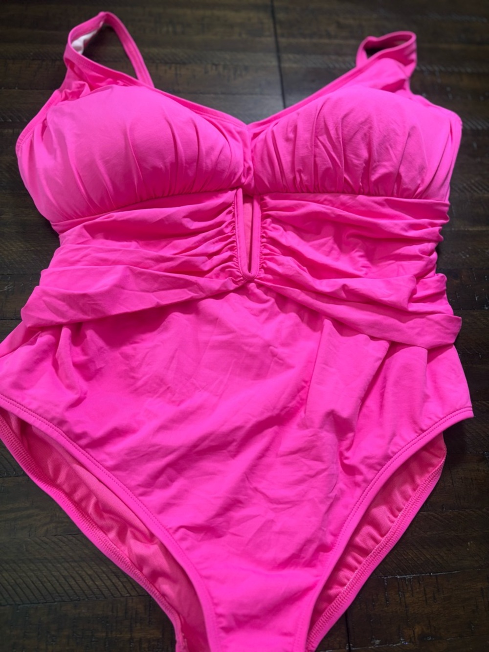 Bleu Rod Beattie Hot Pink Ruched One-Piece Swimsuit 20W #00014